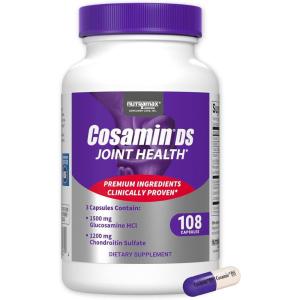 imageNutramax Cosamin DS Joint Health Supplement with Glucosamine ampamp Chondroitin for Mens ampamp Womens Joint Health 108 Capsules108 Count Pack of 1