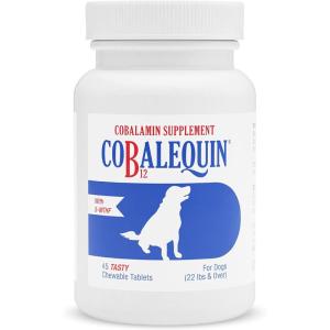 imageNutramax Laboratories Cobalequin B12 Supplement for Medium to Large Dogs 45 Chewable Tablets Hydrolyzed Chicken 208 ounces