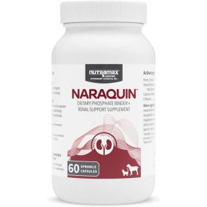 imageNutramax Laboratories NARAQUIN Dietary Phosphate Binder  Renal Support Supplement for Cats ampamp Dogs 60 Count