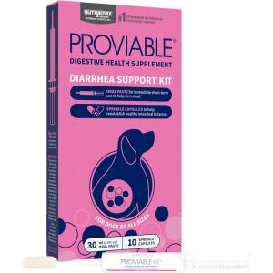 imageNutramax Proviable Probiotics for Dogs Diarrhea Support Kit Digestive Health Supplement with Multiple Strains of Bacteria Plus Prebiotics Kaolin and Pectin 30 ml Paste and 10 CapsulesMediumLarge Dog Over 20 lbs