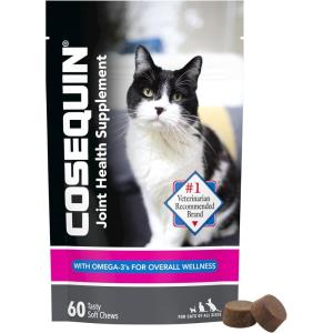 imageNutramax Cosequin Joint Health Supplement for Cats  With Glucosamine Chondroitin and Omega3 60 Soft Chews